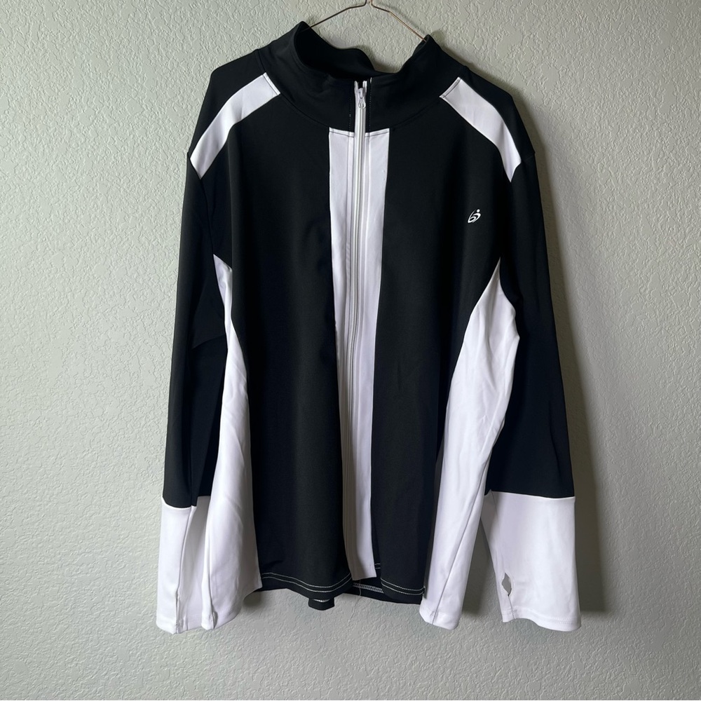 Body Instinct Women’s Black & White Athletic Jacket Size 4X